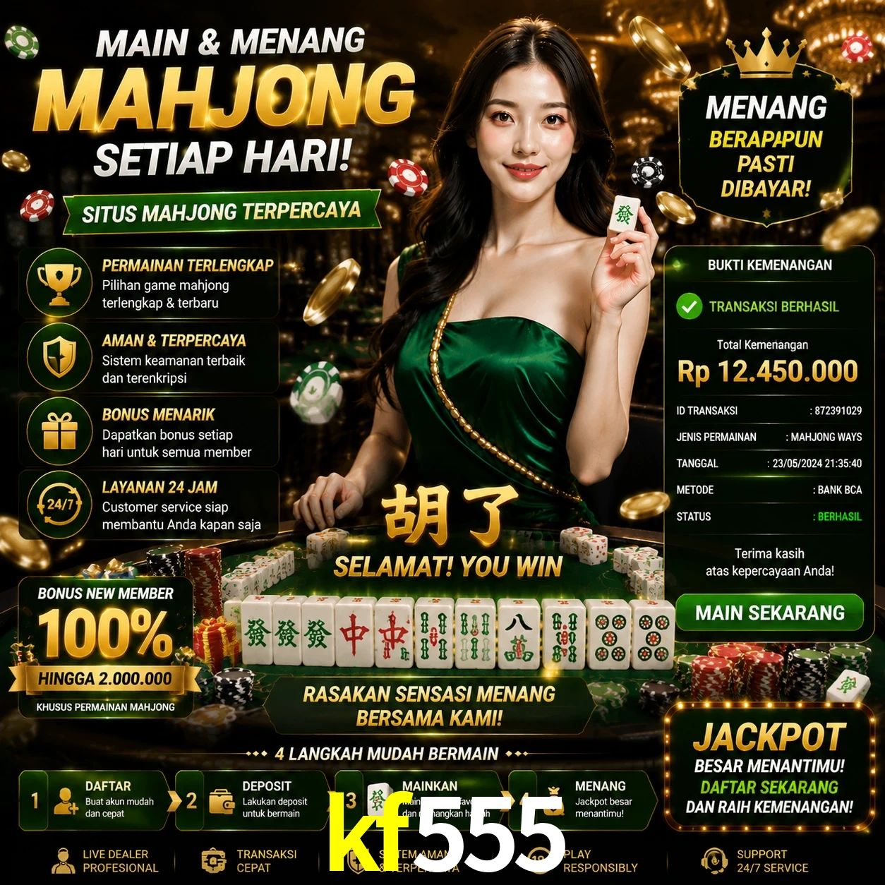 Ganhar e sacar na kf555